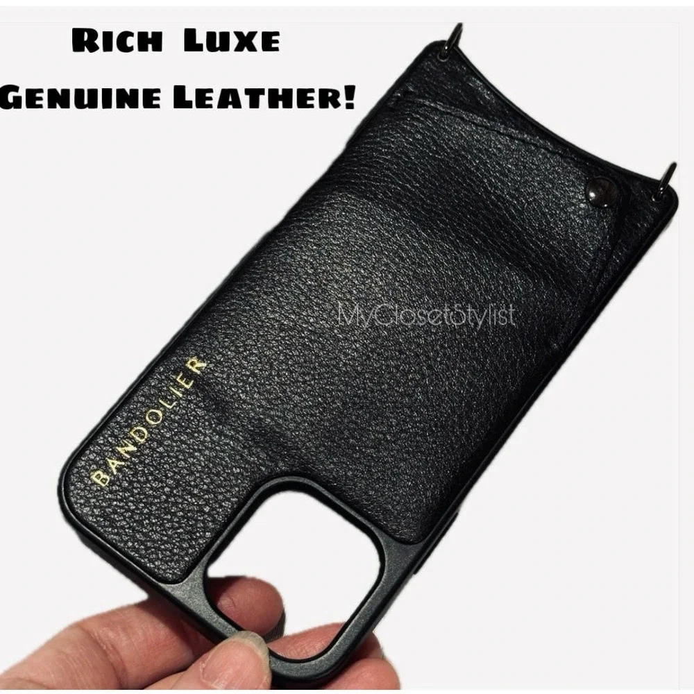 NEW! BANDOLIER Leather iPhone 11 Pro Wallet Case Crossbody Strap SET n Bag RARE